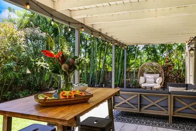 Outdoor dining area