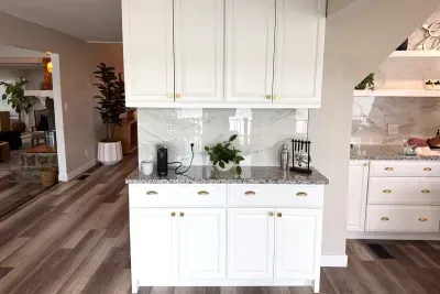 Coffee bar with Nespresso machine and drip coffee maker