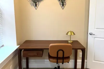 Desk in guest bedroom