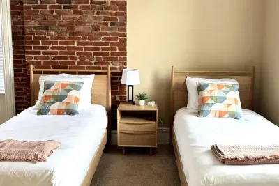 Two twin beds