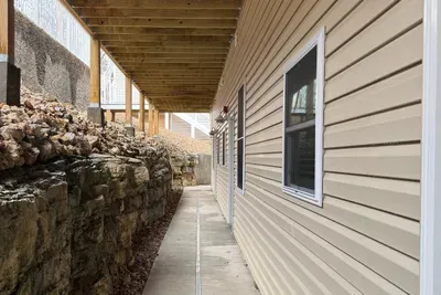 Downstairs entry area to units