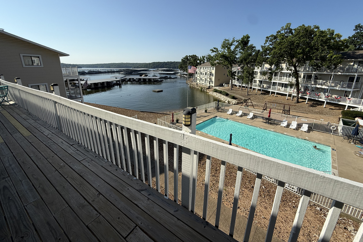Pool and cove view from Kapilana Cozy Cove Cabin 17