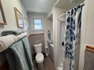 Full bathroom with standing shower