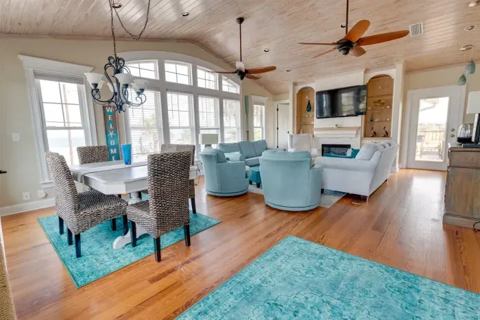 Main Living with a view of the beach across the street