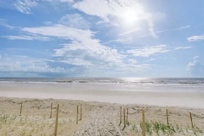 Across the street from the beach.