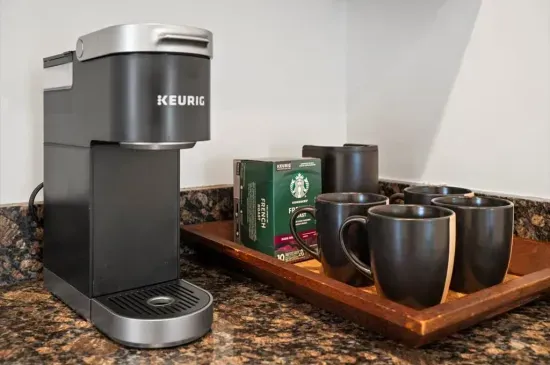 coffee station for downstairs kitchenette