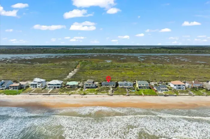 Private and Secluded with miles of nature preserve behind the home and an expansive ocean in front.