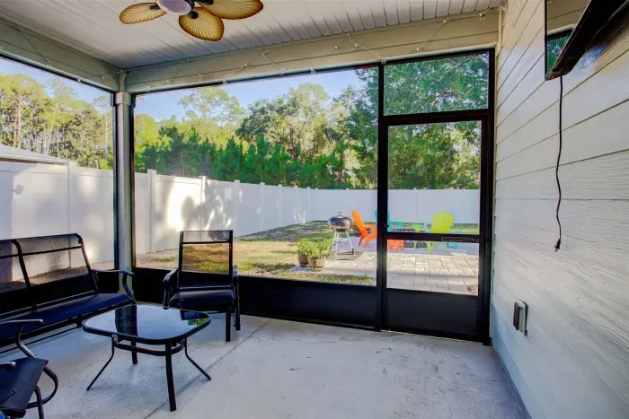 Screened Patio with TV