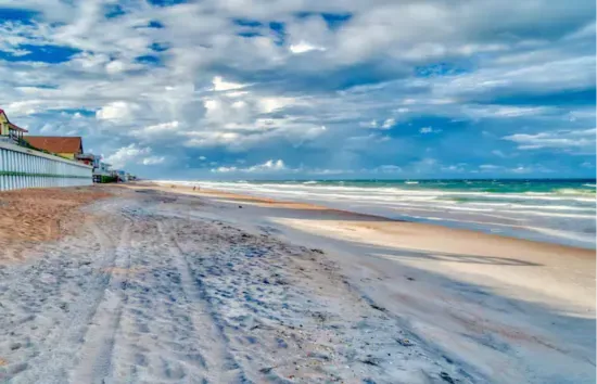 Beautiful Beach one block away