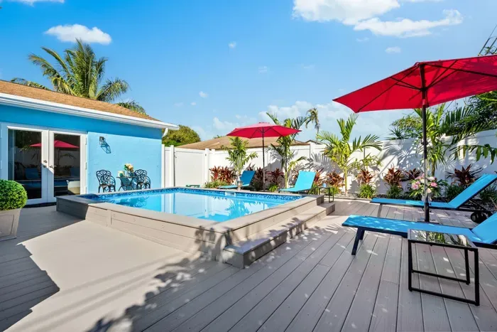 There's more than enough space for all your family and friends in the backyard.