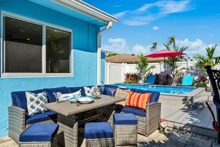 Lounge the day away on the comfy seating.