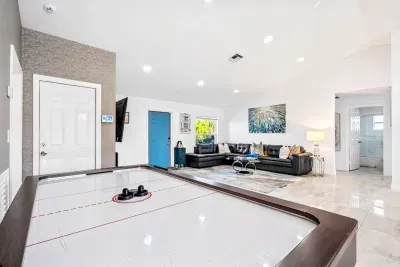 Engage in friendly competitions with the air hockey table as the sounds of the puck bounce around the vaulted ceilings creating an even more dramatic and exciting experience. Who will win the competition between you and your loved ones?!