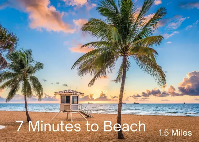 A short drive will take you to the pristine sands.