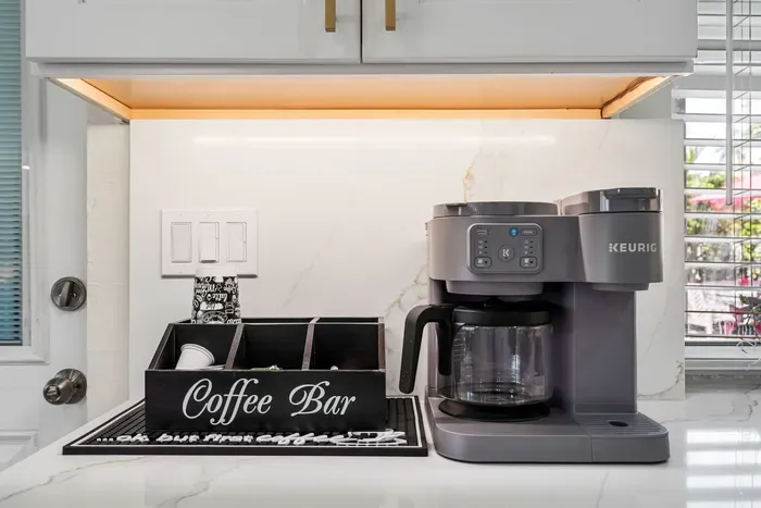 The coffee bar will be everyone's favorite place in the morning.