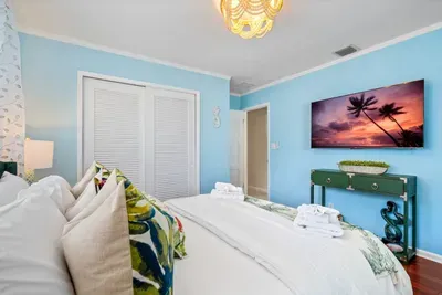 There's plenty of storage space in the spacious closets.