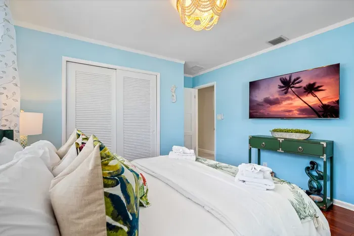 There's plenty of storage space in the spacious closets.