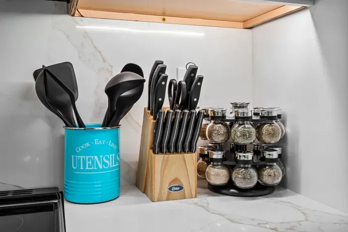 The knives are sharp and ready to go!