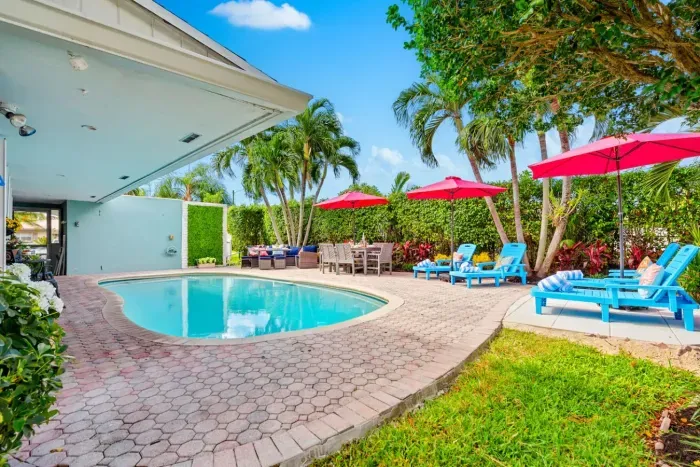 Even though the beach is just a few minutes away, you don't have to leave the property whenever you want to cool off.