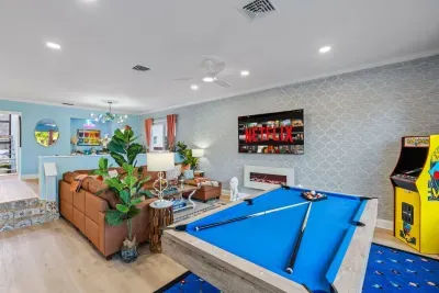 Cozy up for movie nights after beach days, boating adventures, or exploring Las Olas Boulevard, with comfortable seating for the whole group.