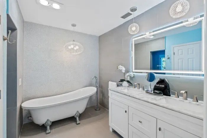 A polished, well-maintained bathroom experience that matches the home’s spacious, resort-style vibe.