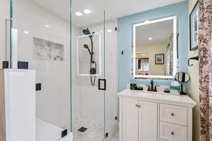 Two full bathrooms help everyone get ready faster, making our getaway ideal for beach days and dinner plans.