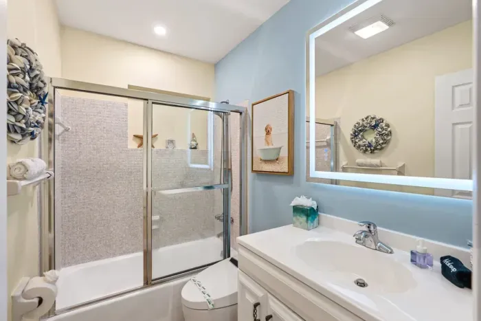 A two-bath layout means less waiting and more time for fun in the backyard and at local attractions.