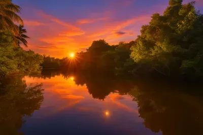 We are still looking for words to describe the beauty of sunsets over the canal.