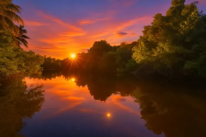 We are still looking for words to describe the beauty of sunsets over the canal.