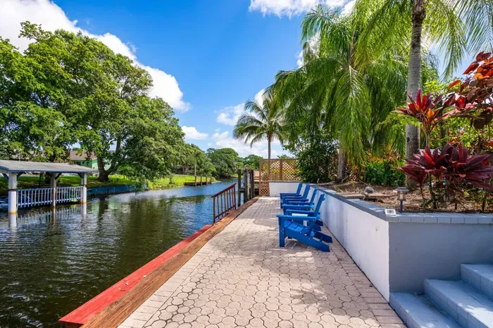 There's more than enough seating space for your family and friends and the dock.