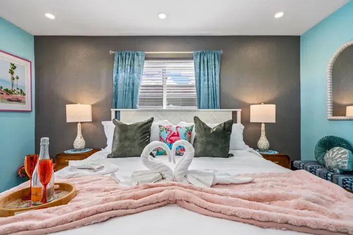 Retreat to the master bedroom with a king-size bed, premium mattress, and ensuite bathroom, giving you a private sanctuary to unwind after a busy day exploring South Florida.