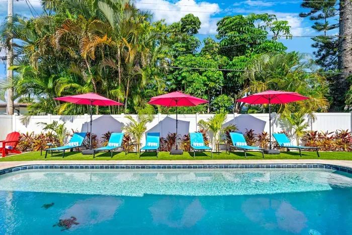 We've made sure to set up enough sun beds for everyone to enjoy!