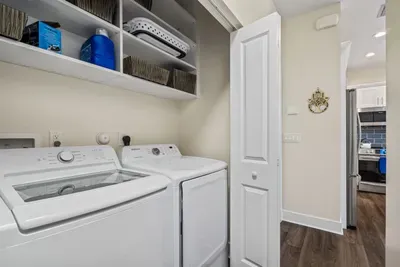 Take home a suitcase full of clean clothes.