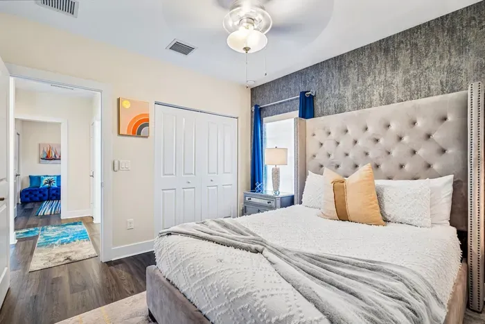 Whoever gets bedroom 3 is super lucky!  With a comfortable queen sized bed, 55” HDTV with Roku and a large closet area for keeping your clothes fresh and crisp throughout your stay.