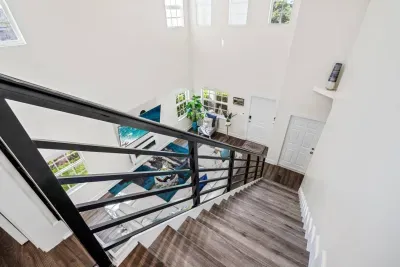 High windows allow for lots of natural light to come bursting through, allowing this large space to never be dull and dark during the day.