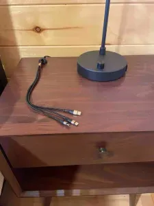 Chargers are provided on each nightstand so you can stay plugged in.