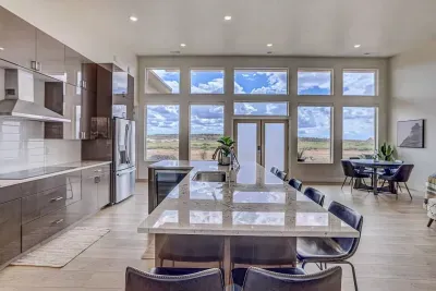 Luxury kitchen with plenty of space to gather and prepare your meals. 