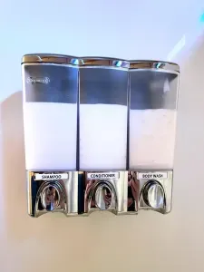 Toiletries are available for your use. Shampoo, conditioner, and body wash.