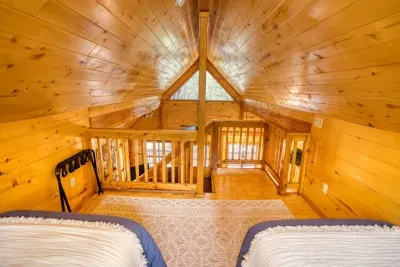 View from the loft. Such a fun cabin experience!