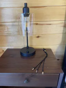 Chargers are provided on both nightstands.