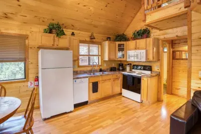 Full kitchen available with all appliances and everything you need to cook a meal. 