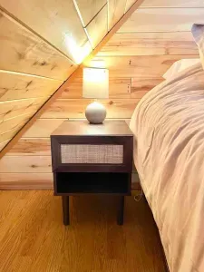 Each bed in the loft has a nightstand for your personal belongings and a lamp. 