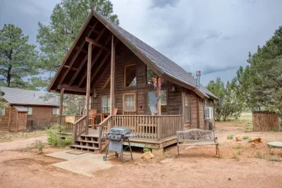 A propane grill is provided for your use.