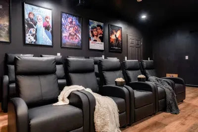 Kickback and watch a movie in the theatre space!