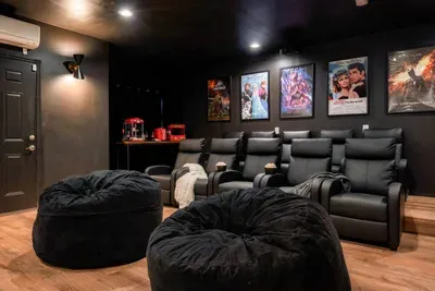 "The theater and game room gave us good separation from kids while they slept so we could enjoy the time downstairs without interrupting them sleeping. The place was very nice and matched the photos well. We will definitely stay again!" Chance (October 2022)
