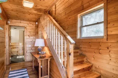Multi-level, 3 storied cabin is perfect to come together as a family and yet have your privacy when you retire at night.