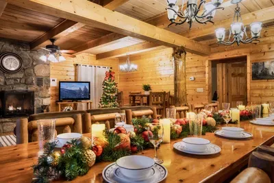 The cabin is decorated for Christmas each year. Come and celebrate with family and friends!