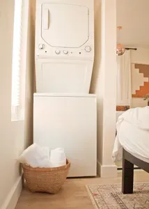 Full washer and dryer for your convenience.