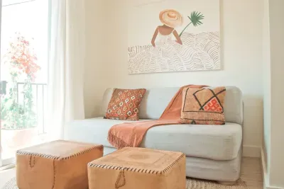 Mediterranean inspired décor and painting, painted by your's truly!