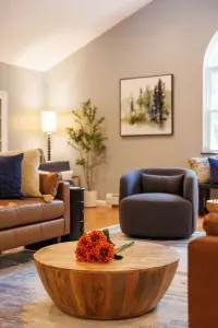 Whether it's watching a movie, reading a book, player checkers or conversing with the family, the great room is to reconnect and relax.