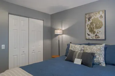 Enjoy a comfortable and relaxing nights rest in this queen bedroom.